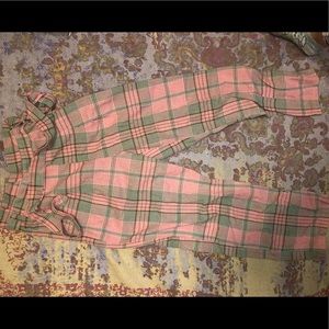 Pink plaid pants